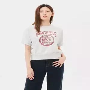 topten 여성) 소프트 테리 그래픽 반팔 스웨트셔츠MSF3TR2901