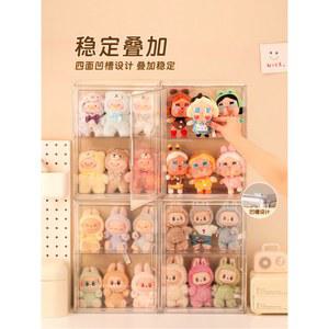 라부부 케이스 릴 투명 피규어 6개 대형 2 장식장 무흔 고투명 벽걸이형 진열장