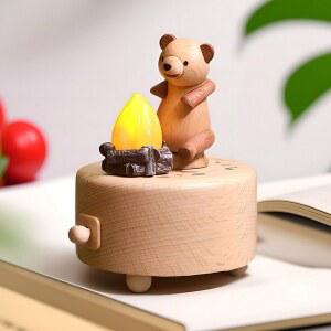 우더풀라이프 wooderful life 동물 집들이선물 뮤직박스 불들어오는