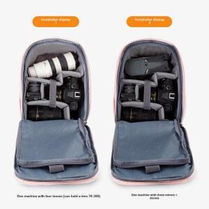 백스마트 카메라 가방 DSLR 레인 백팩 삼각대 SLR 방수 케이스 노트북 13 3인치 사진 있는 여성용 커버 핑크 홀더가