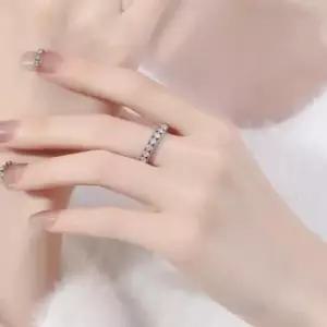 조절가능 심플 큐빅 링 우정 커플링 반지 패션 주얼리