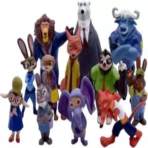 12Pcs 무비 주토피아 차고 키트 케이크 장식품