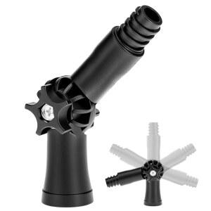 표준 나사산 팁이 있는 텔레스코핑 익스텐션 폴을 위한 QWORK 유니버설 조인트 각도 어댑터 헤드, 청소 및 페인팅용