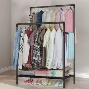 철제 더블 옷장 무타공 튼튼한 스탠드 옷걸이 행거 안방드레스룸 작은방드레스룸 고정식행거