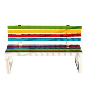 야외 무지개 벤치 휴게소 공원벤치 팬션 카페 공원용 관광지 벤취 쉼터 공원 화이트 검정색