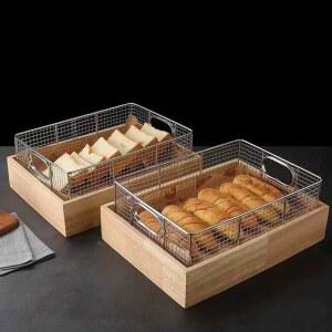 뷔페식 튀김 접시 진열 영문 매입 원형 호텔 낮은 거름망 영문지 낮은형 바구니 28X38