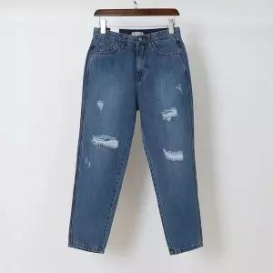 [하프클럽/] 컷팅구제슬림데님팬츠 LOS038M603 빅사이즈