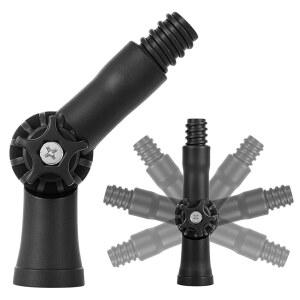 텔레스코핑 익스텐션 폴용 2Pcs 유니버설 조인트 각도 어댑터, 더스터에 나사식 폴 부착용 다양한 표준 나사 팁과 호환되는 부착물