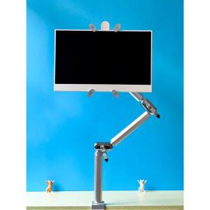 모니터 거치대 16인치 듀얼 모니터암 침대 포터플모니터 태블릿 싱글 휴대용 보조