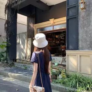 여성 프렌치 브이넥 슬림핏 원피스 여름 스트링 A라인 스커트 J17Z2P 리카1