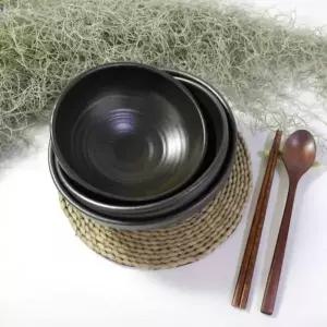 옹기 면기 소 전통 식기 그릇