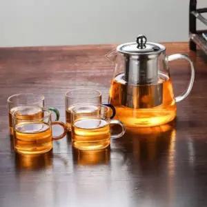 유리 티포트 내열 차 주전자 티메이커
