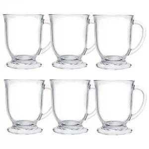 유리 머그컵 비너스 440ml 6개입 홈카페 유리컵