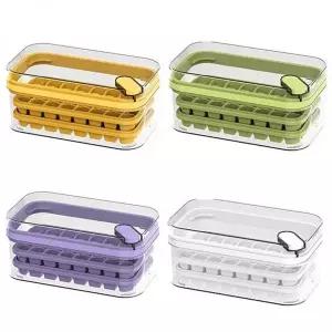 얼음트레이 64구 2단 세트 원터치 푸쉬 스쿱 포함