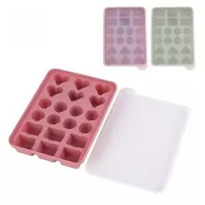 얼음틀 20구 실리콘 하트 원 사각 혼합 아이스 트레이