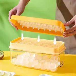 얼음틀 32구 실리콘 원터치 아이스큐브 얼음통 스쿱 세트