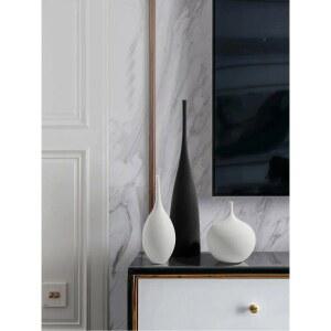 도자기 화병 오브제 미니 꽃 빈티지 대형 흑백 긴 디자인 인테리어 심플하고 꽃병 세라믹