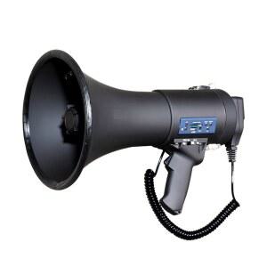 휴대용 무선 메가폰 50W 배터리 블랙 50와트 광택 유광