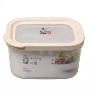 밀폐용기 600ml 용기 반찬통 2호 소담 보관통 냉장고 유리반찬통