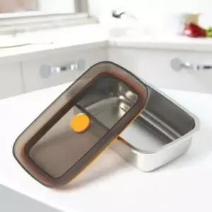 밀폐용기 600ml 신선보관 전자렌지용기 반찬통 직사각 스텐