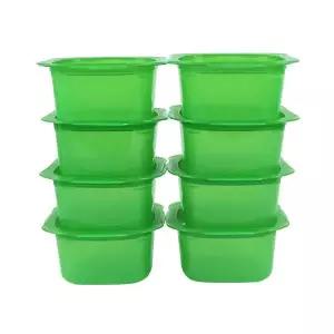 쿡플러스 담다4호 초록 밀폐용기 반찬통 4호 소분