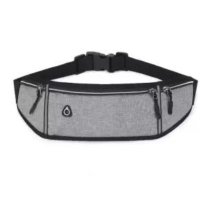초경량 남여공용 힙색 그레이 허리가방 조깅 런닝벨트 J7
