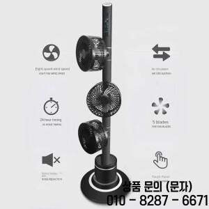 3헤드 가정용 강한 공기 순환 선풍기 매우 조용한 대형 타워 회전식 바닥