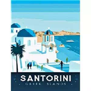 피포페인팅 P4-01 세계명소 산토리니 DIY 명화 그림 그리기 풍수그림 명화인테리어