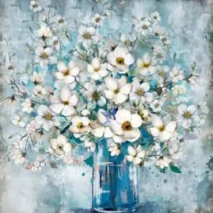 피포페인팅 GX5840 목련화병 DIY 명화 그림 그리기 현관그림 인테리어그림 명화액자