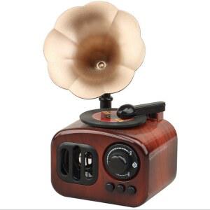 레트로 모양 축음기 아트 배터 럭셔리 향수 장식 산타오르골 나무 은행 없음 하이