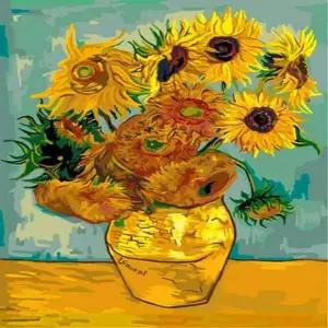 피포페인팅 MS8289 해바라기I 반고흐작품 40x50 DIY 명화 유화 그림 캔버스 유화아트