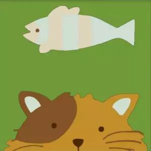 피포페인팅 GM208 고양이와생선 30x30 DIY명화그리기 캔버스 그림인테리어 풍경그림