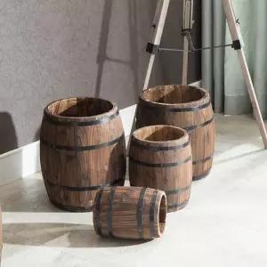 오크통 원목 위스키 칵테일 와인 술집 바닥 빈티지 버킷 미니 우드 발효통