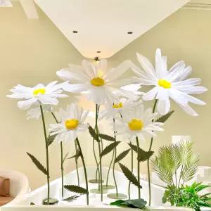 꽃포토존 플라워 데이지 자이언트 입체 종이꽃 고급 실크 대형꽃 꽃장식