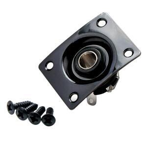 LP SG 스타일 기타 용 호환 블랙 스퀘어 기타베이스 출력 잭 플레이트 1/4''