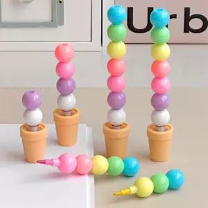 화분 7색 구슬 블럭 색연필 10개 교육블록 블록놀이 블록완구 어린이날 생일선물 취미