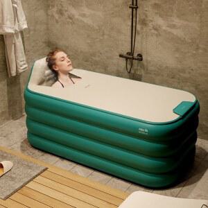 성인 접이식욕조 이동 간이 튜브 반신 욕조 1인 에어 대형