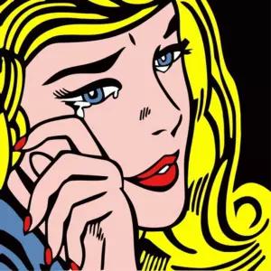 피포페인팅 A85 팝아트 눈물흘리는여인 DIY명화그리기 현관풍수 캔버스그리기 그림