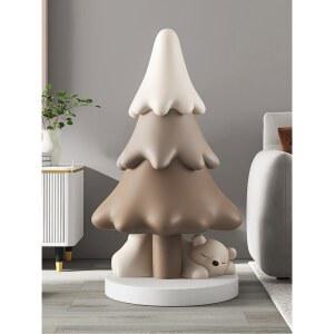 거실 대형 크리스마스 트리 성탄절 3단 접이식 대형트리 전구 장식소품 바닥 골든 로비