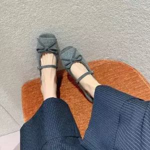 모직 여성용 기모 소가죽 버전 스트랩힐 일자 키높이 사각 밴드에 슈즈 메리제인 라운드 패피5