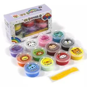 프랜즈 말랑 클레이 세트 12색 2개 플레이폼 반죽놀이 오감발달 촉감 찰흙 지능개발