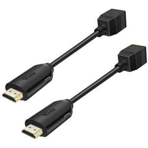 [미국배송] HDMI OVER 이더넷 CAT5E / CAT6 RJ45 케이블 남녀 HDMI에서 네트워크 컨버터 2 포트 최대 196FT 60M 송신기 전원 켜기 디스플레이에서 1080P 지원