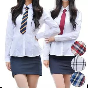 교복 교복몰 (2장 패키지) 여자 각카라 화이트 셔츠