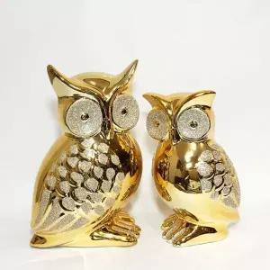 황금 부엉이 장식소품 104-1
