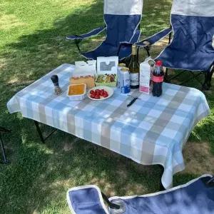 PVC 방수 테이블보 2인용 체크믹스