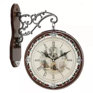 무소음 양면시계 중형 에폭시 식탁 월넛 153-34 TAS