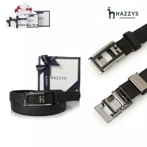 헤지스 ACC 선물포장RENEWALx신상재출시x블랙 빅로고 버클 가죽 자동벨트 HJBE2E775 HJBE9F775BKE