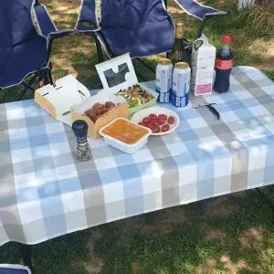 PVC 방수 테이블보 6인용 체크믹스