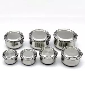 스텐 반찬통 밀폐용기 냉장고 찬통 2호 480ml 주방용품 반찬 스텐