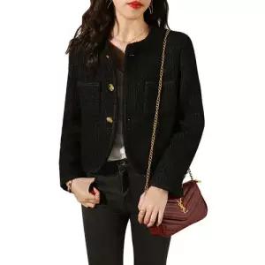 마요 여사친 하프 가을 코트 럭셔리 싱글 프렌치 쇼트 스몰 라이트 UNO3